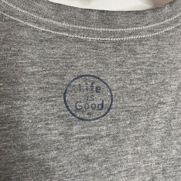 Life Is Good Grey Graphic Crusher Tee Classic Fit Mountain Bike Trail Ride XL - Picture 5 of 11